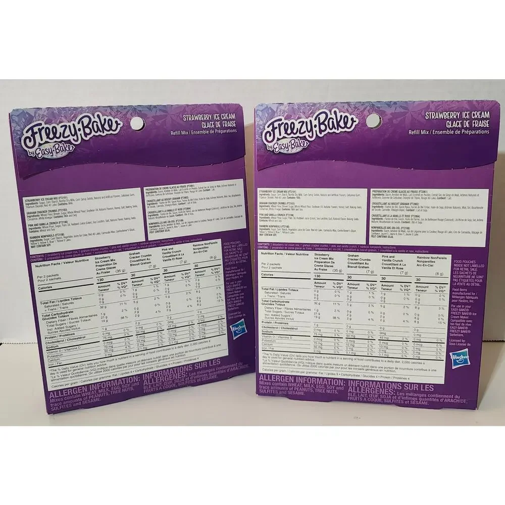 Lot of 2 Freezy Bake by Easy-Bake Refill Kits New Sealed Hasbro 2025